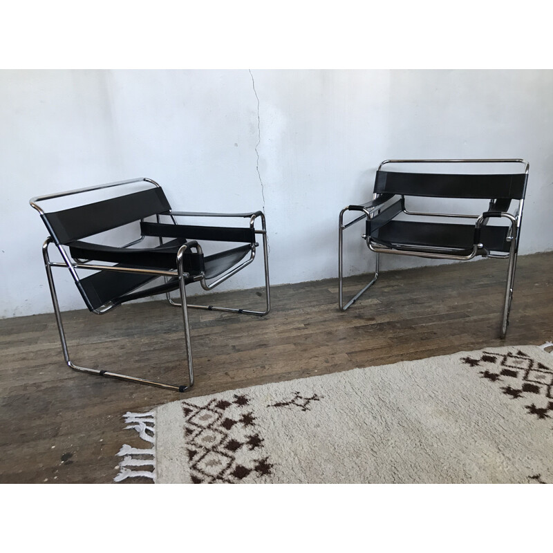 Pair of Wassily  vintage armchairs by Marcel Breuer 1920s