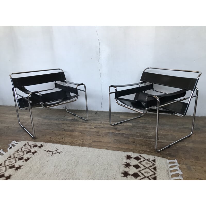 Pair of Wassily  vintage armchairs by Marcel Breuer 1920s