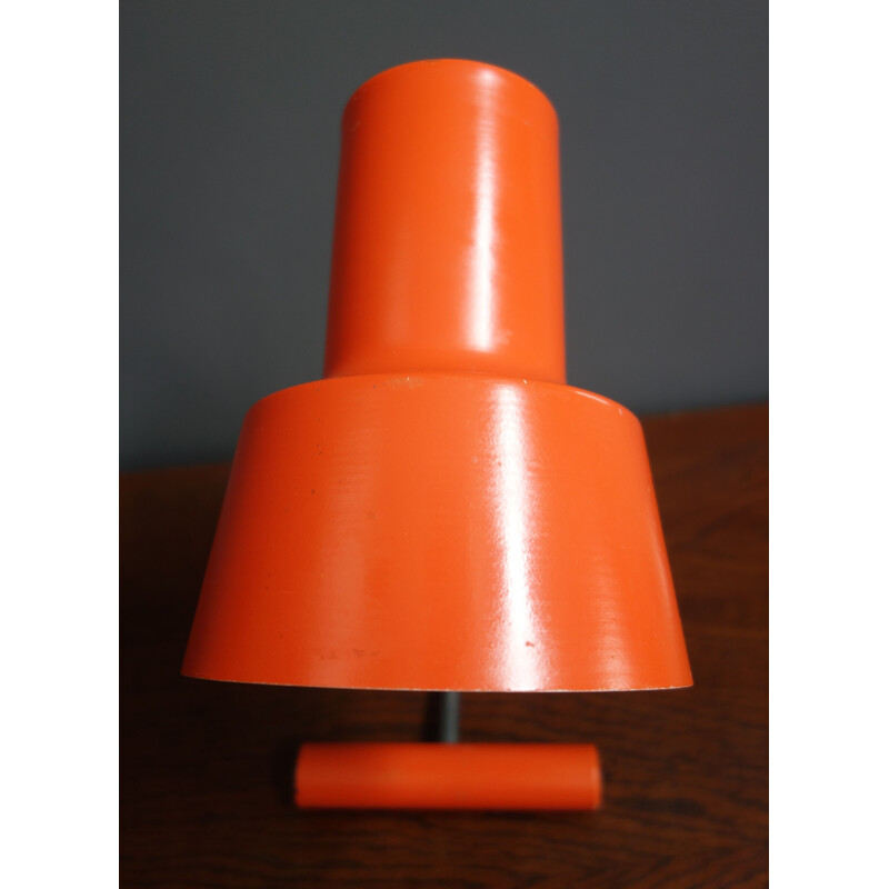 Lampada da tavolo arancione vintage Lidokov 1960