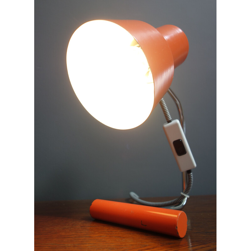 Vintage Orange table lamp Lidokov 1960s