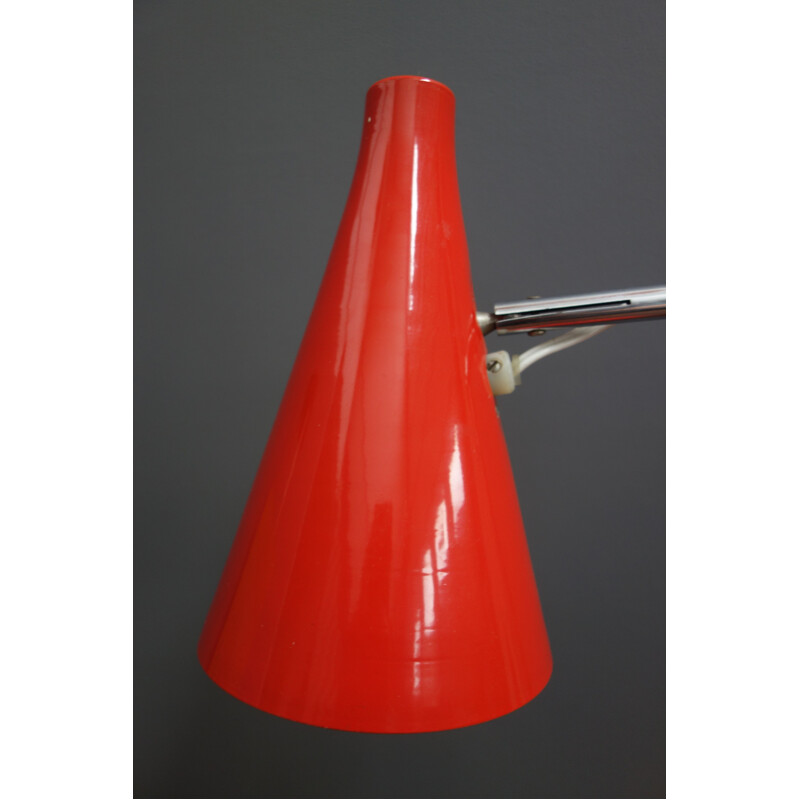 Vintage Red table lamp by Lidokov 1960s