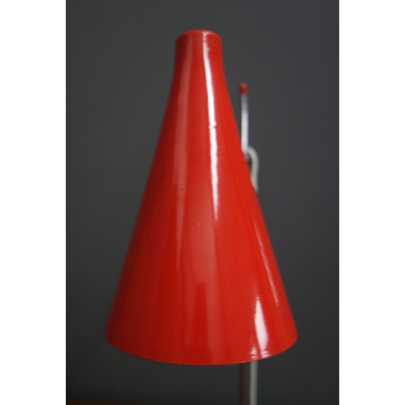 Lampe de table vintage rouge de Lidokov 1960