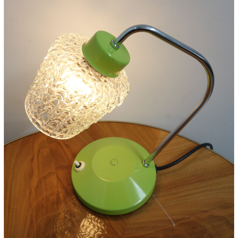 Vintage Green Josef Hurka desk lamp for Lidokov