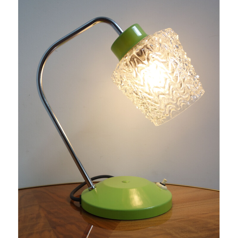 Vintage Green Josef Hurka desk lamp for Lidokov