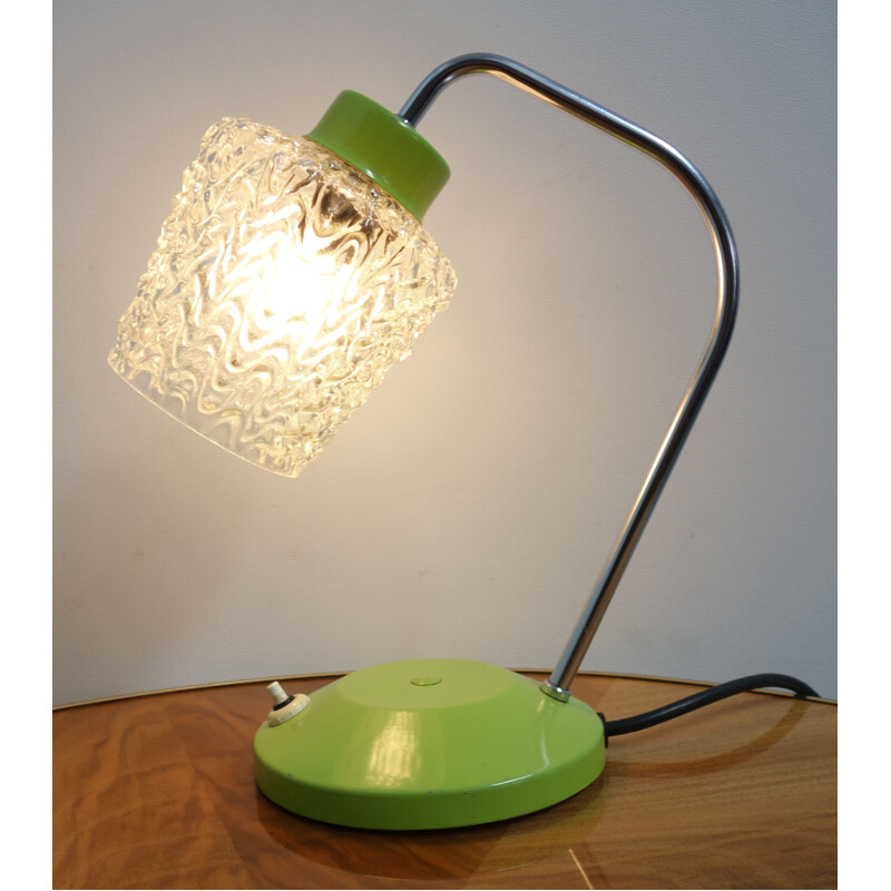 Vintage Green Josef Hurka desk lamp for Lidokov