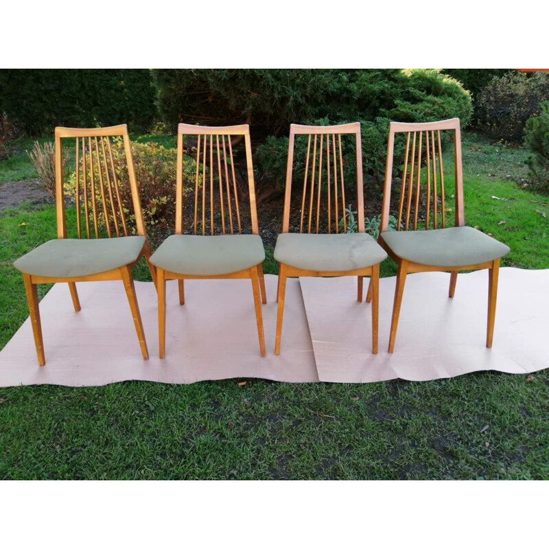 Lot de 4 chaises vintage scandinaves 