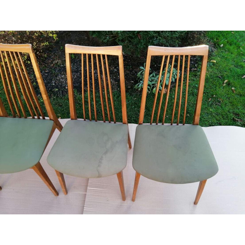 Lot de 4 chaises vintage scandinaves 