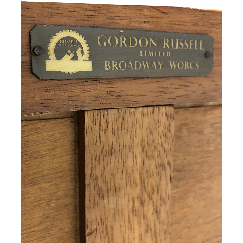 Buffet vintage Gordon Russell Double Helix Bouleau Acajou Anglais 1950