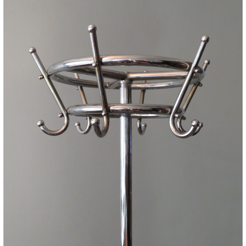 Vintage standing coat rack by Tubax Belgium Art Deco