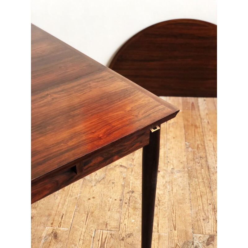 Vintage rosewood extensible dining table by Arne Vodder for Sibast