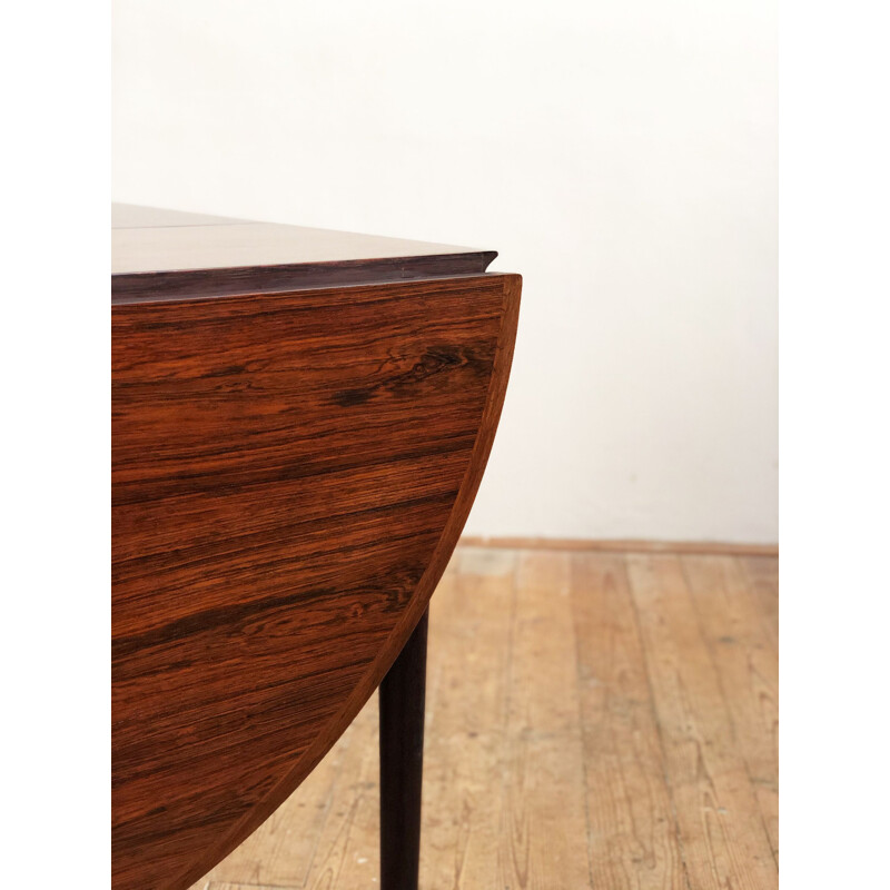 Mesa de comedor extensible de palisandro vintage de Arne Vodder para Sibast