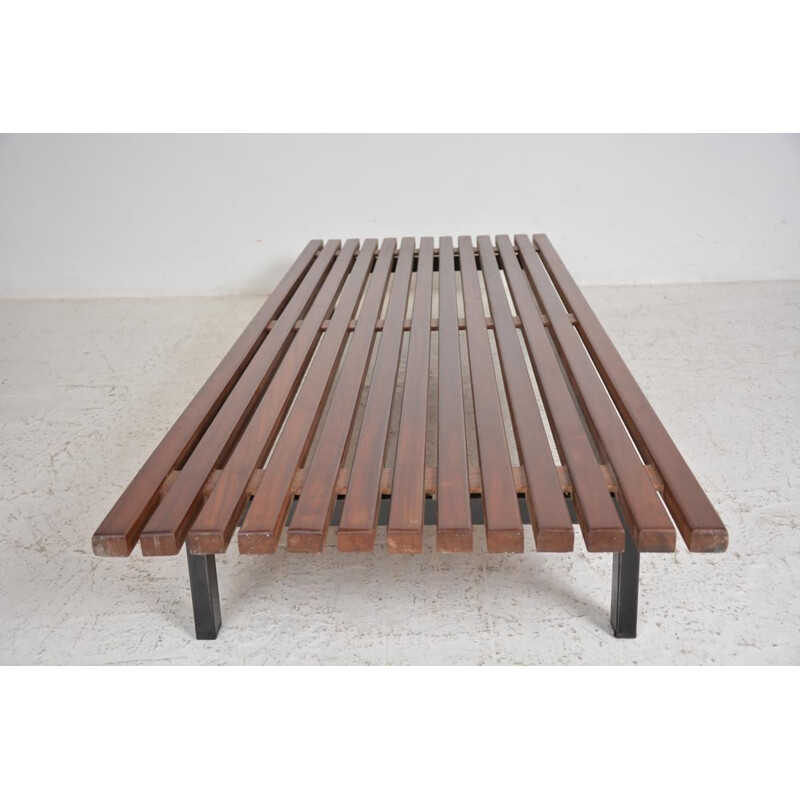 Vintage Cansado bench by Charlotte Perriand 1950