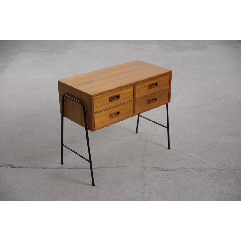 Vintage teak console with drawers, Scandinavia 1960