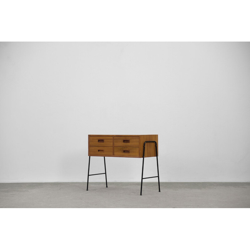 Vintage teak console with drawers, Scandinavia 1960