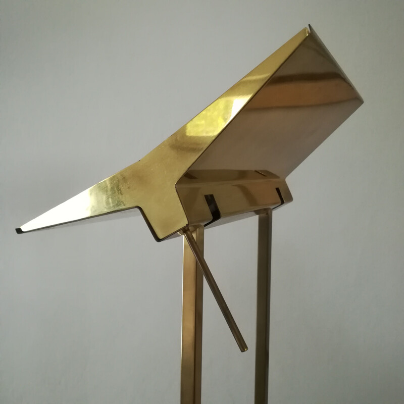 Vintage Concorde brass floor lamp by Marco Zocca 1980