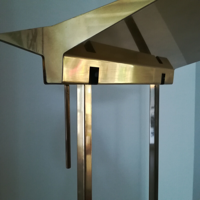 Vintage Concorde brass floor lamp by Marco Zocca 1980