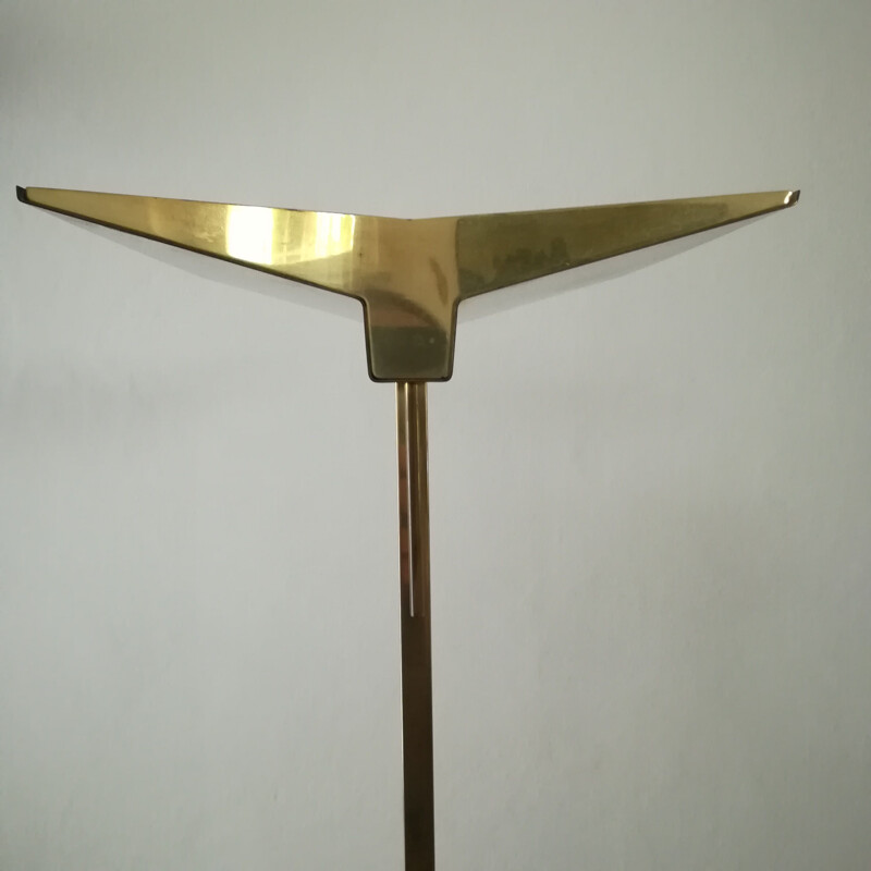 Vintage Concorde brass floor lamp by Marco Zocca 1980