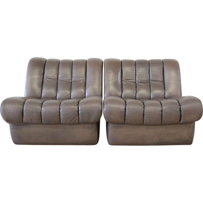 Pair of vintage lounge armchairs, model DS 85, De Sede 1980