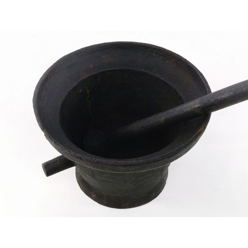 Vintage Cast Iron Large Pestle and Mortar