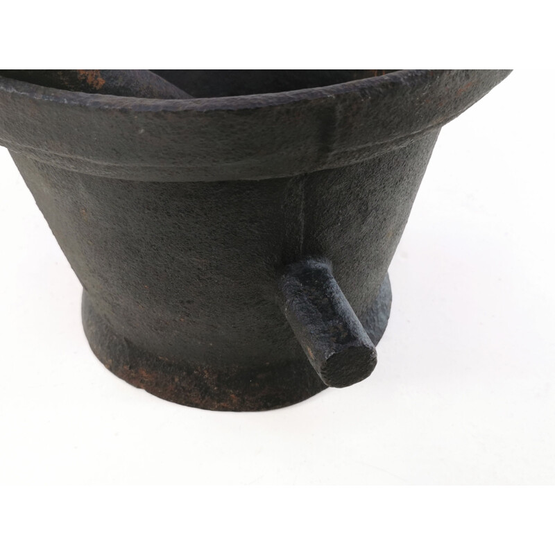 Vintage Cast Iron Large Pestle and Mortar