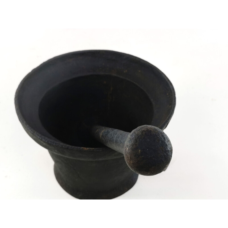 Vintage Cast Iron Large Pestle and Mortar