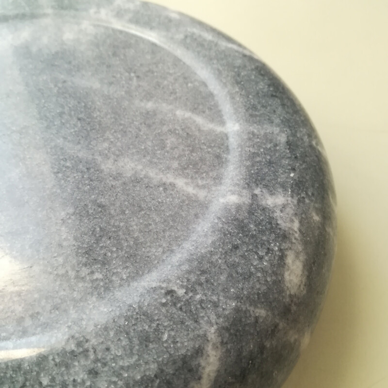 Vintage Gray marble ashtray Italy 1970s