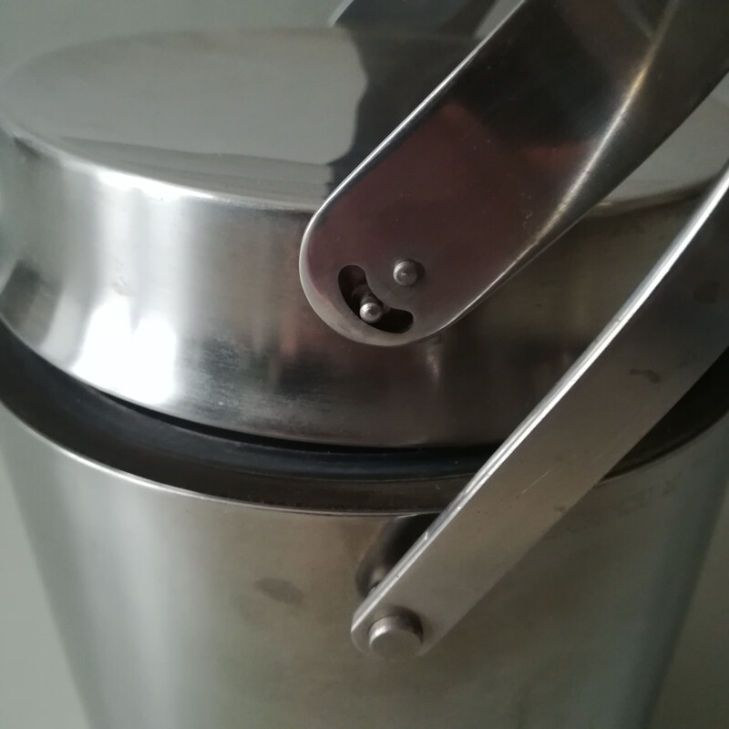 Vintage Stainless steel ice-bucket by Carlo Mazzeri for Alessi 1990s