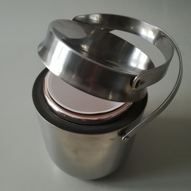 Vintage Stainless steel ice-bucket by Carlo Mazzeri for Alessi 1990s