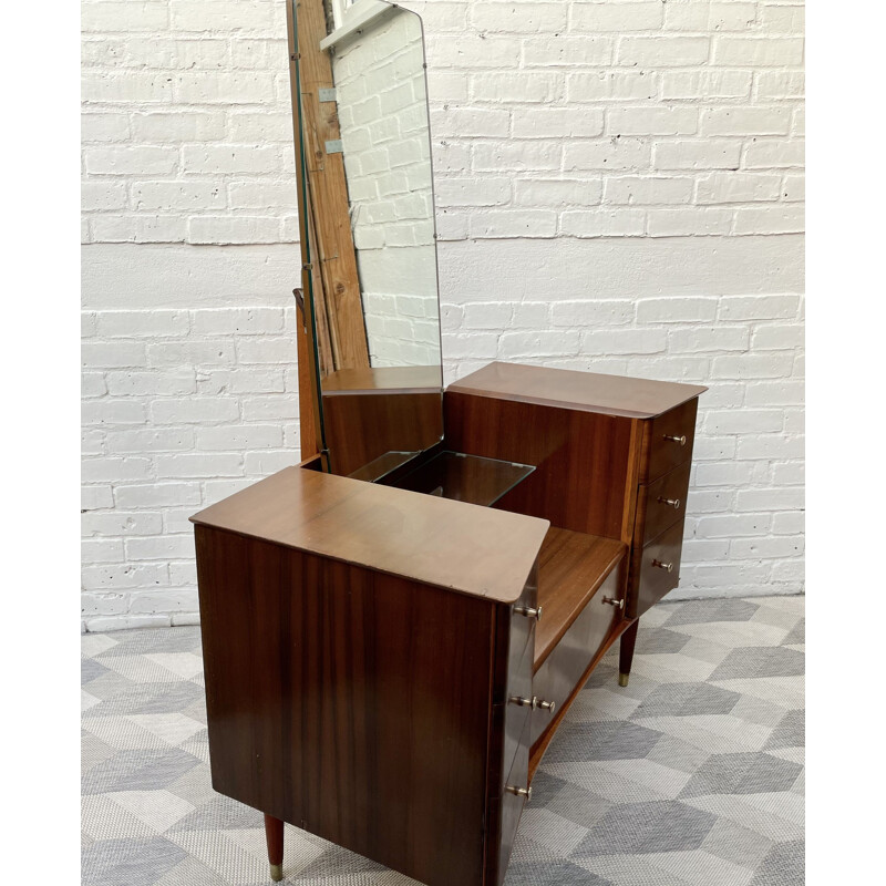 Vintage Dressing Table with Mirror by Uniflex