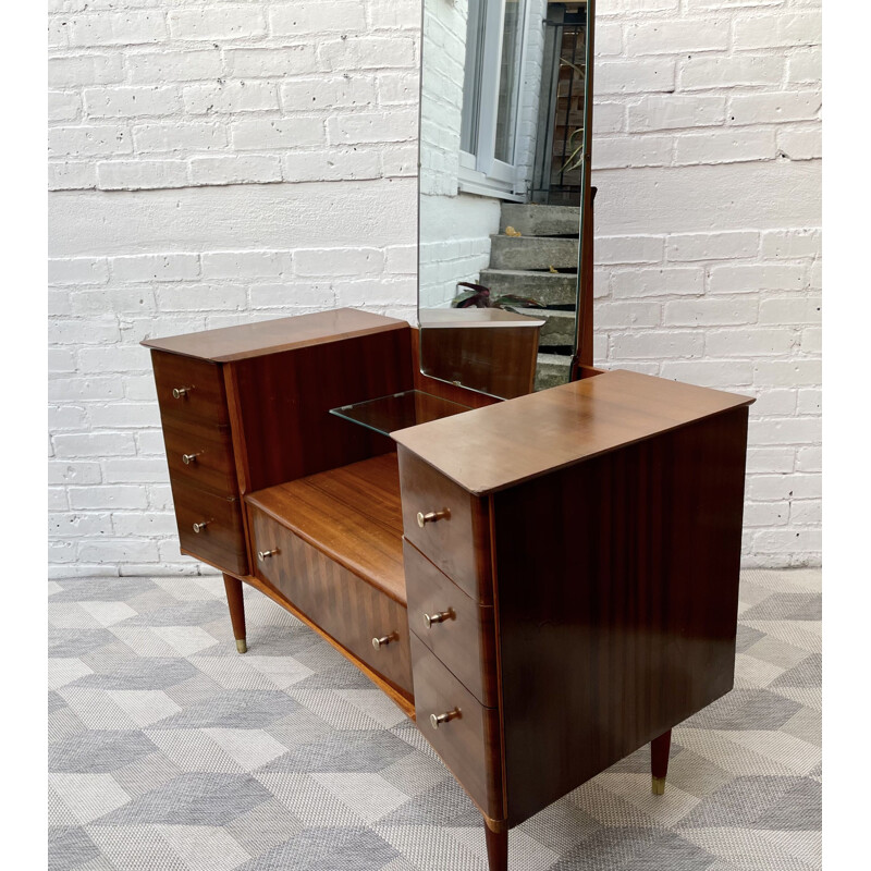 Vintage Dressing Table with Mirror by Uniflex