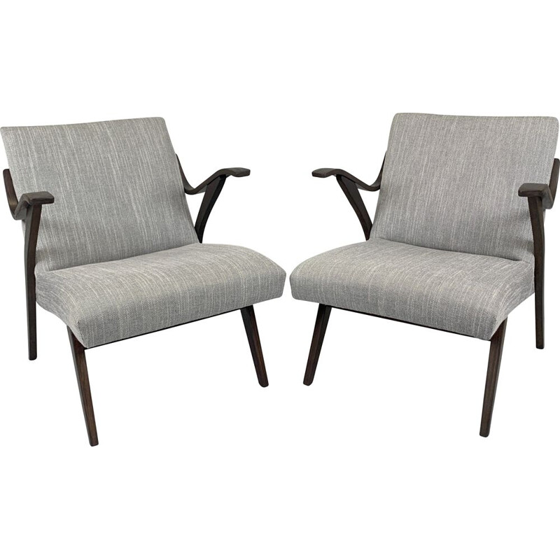 Pair of vintage Armchairs by Tatra Pravenec Czechoslovakia 1960s