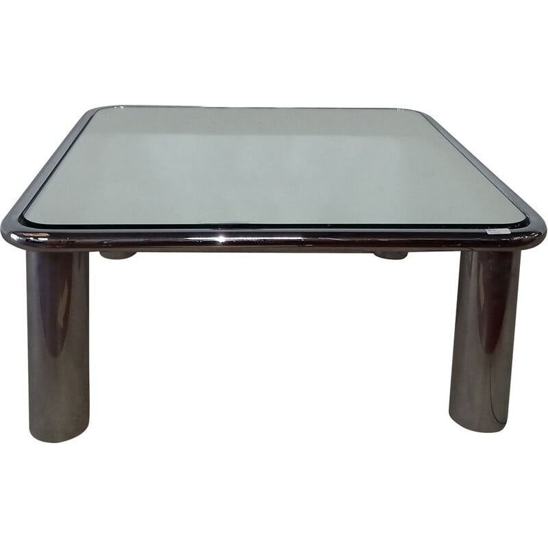 Vintage square coffee table Italy 1970s