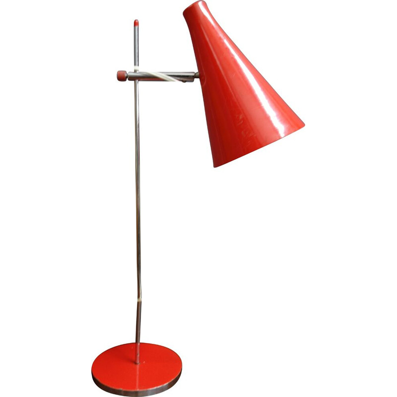 Lampe de table vintage rouge de Lidokov 1960