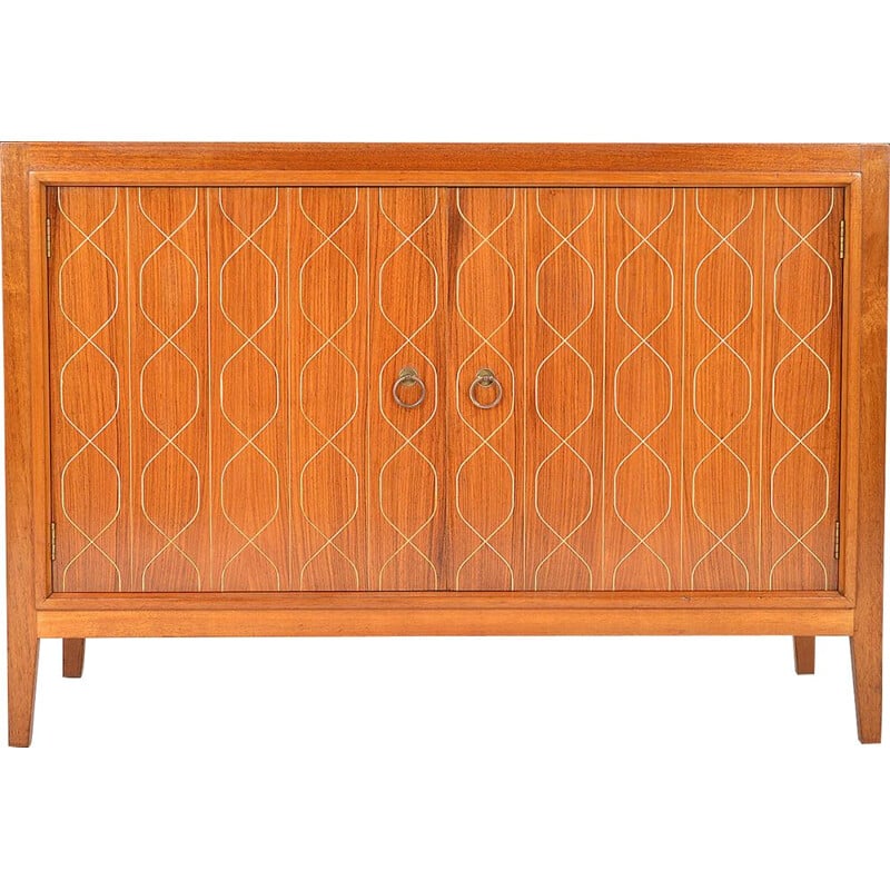 Vintage Gordon Russell Sideboard Double Helix Mahogany Birch English 1950s