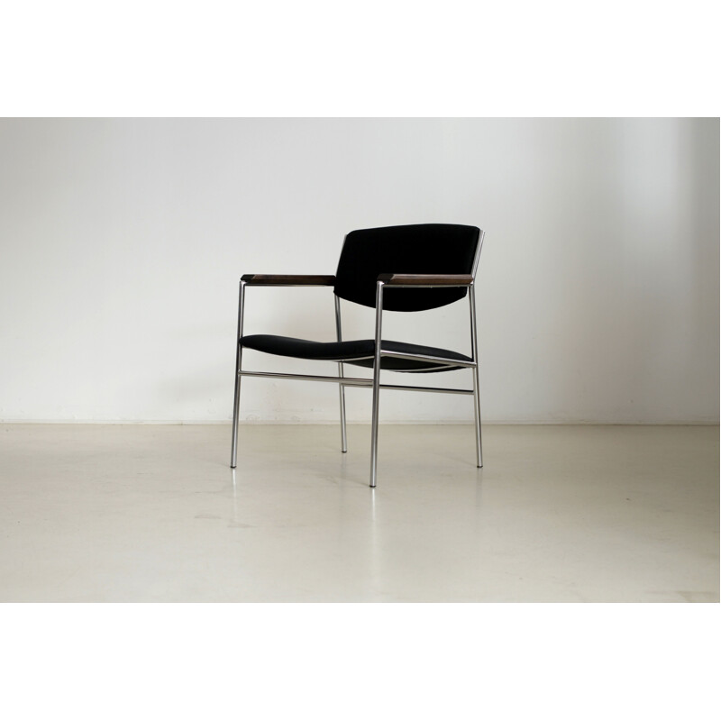 Mid century armchair in chromed metal, Gijs VAN DER SLUIS - 1960s