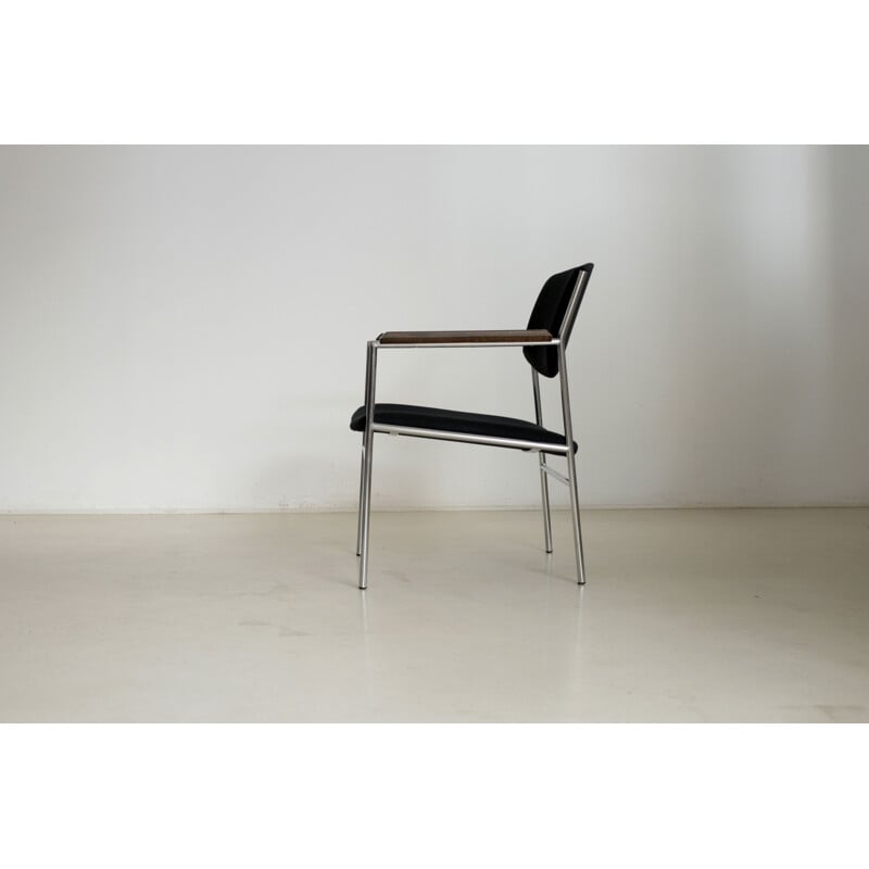 Mid century armchair in chromed metal, Gijs VAN DER SLUIS - 1960s