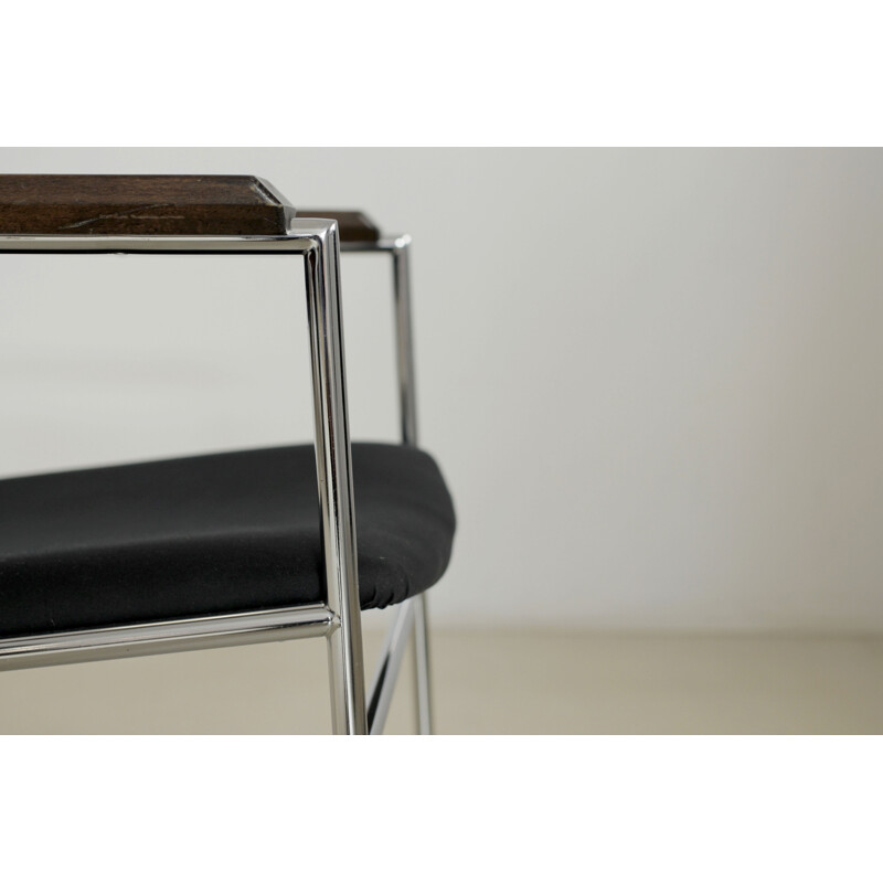 Mid century armchair in chromed metal, Gijs VAN DER SLUIS - 1960s