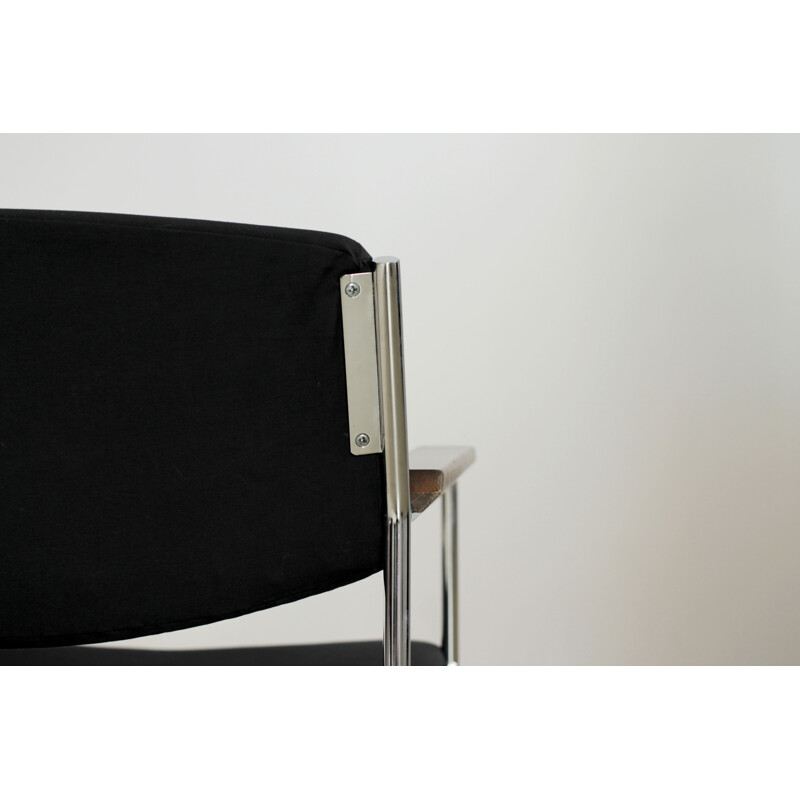 Mid century armchair in chromed metal, Gijs VAN DER SLUIS - 1960s