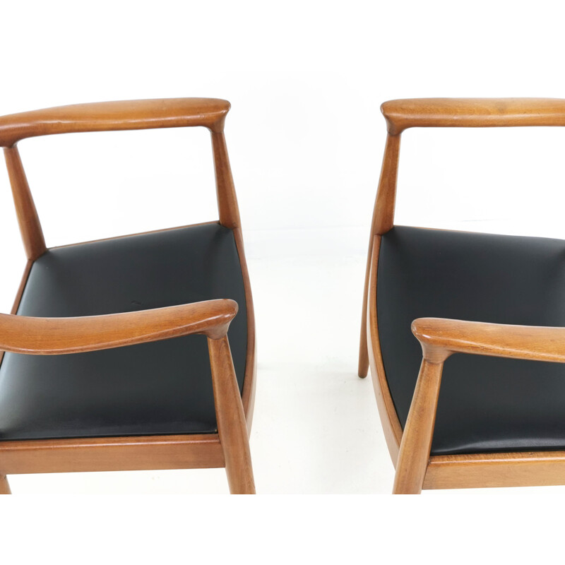 A Pair of Mid Century Hans Wegner Armchairs 1960s