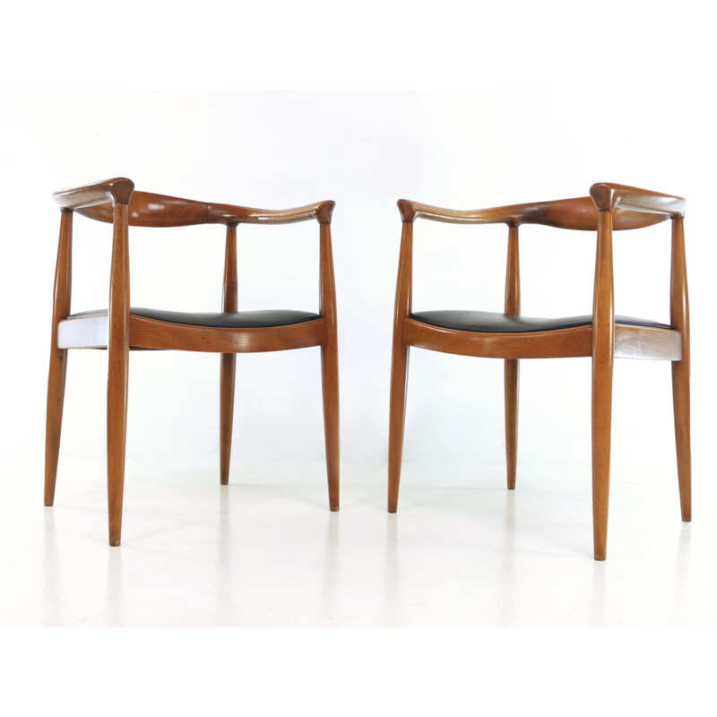 A Pair of Mid Century Hans Wegner Armchairs 1960s