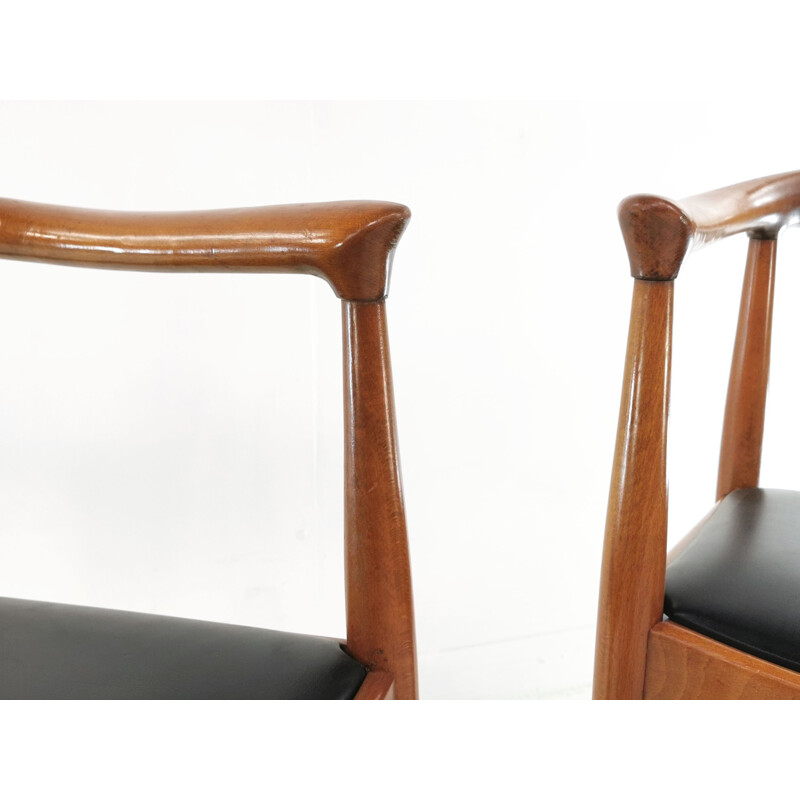 A Pair of Mid Century Hans Wegner Armchairs 1960s