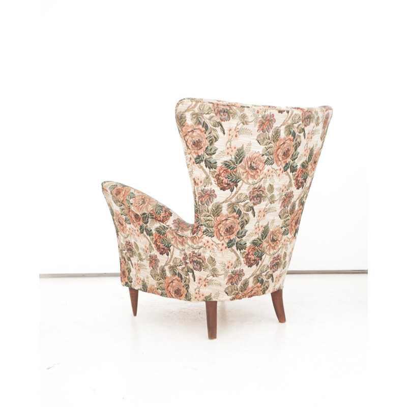 Pair of Italian armchairs in fabric - 1950s