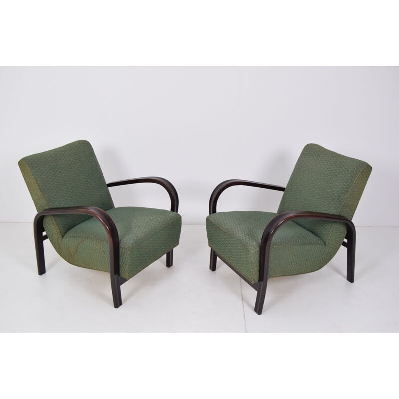 Pair of vintage Armchairs By Arch Kropacek and Kozelka 1950s