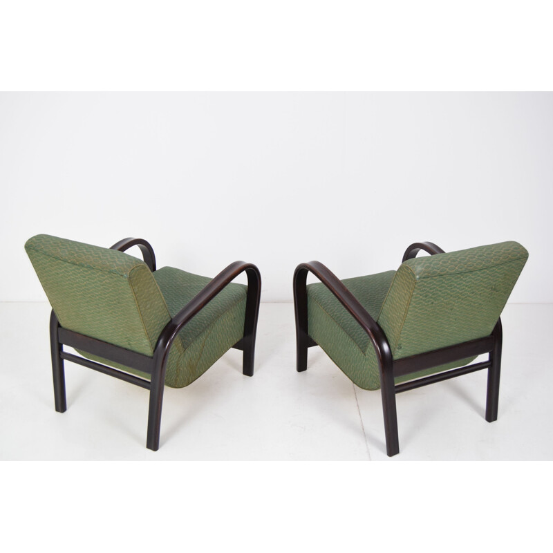 Pair of vintage Armchairs By Arch Kropacek and Kozelka 1950s