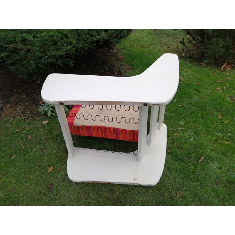 Pair of red vintage armchairs