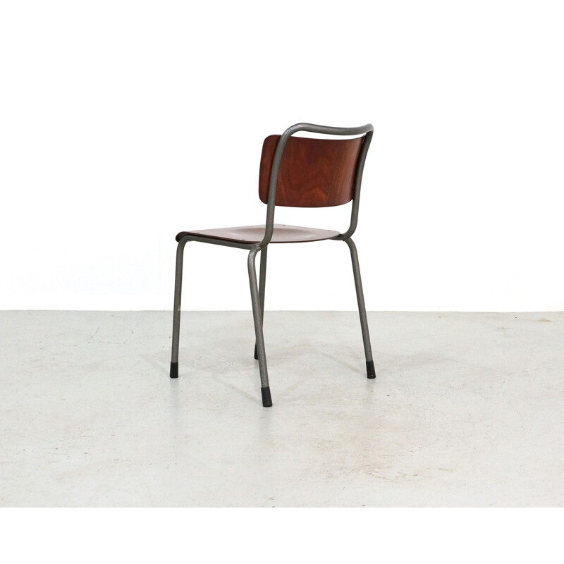 6 Cadeiras de madeira Vintage modelo 106 ou "TU Delft Chair" de Gispen Holland