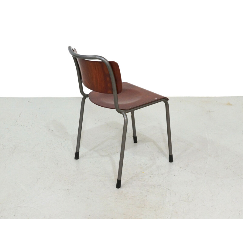 6 Vintage-Holzstühle Modell 106 oder "TU Delft Chair" von Gispen Holland