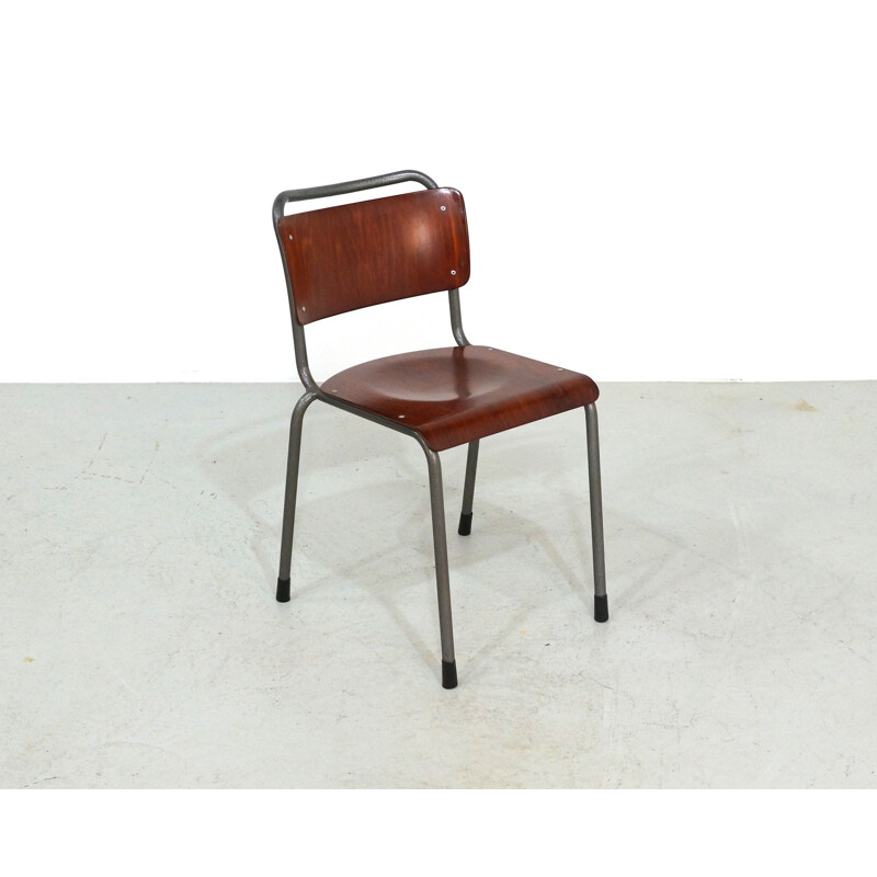 6 sedie vintage in legno modello 106 o "TU Delft Chair" di Gispen Holland