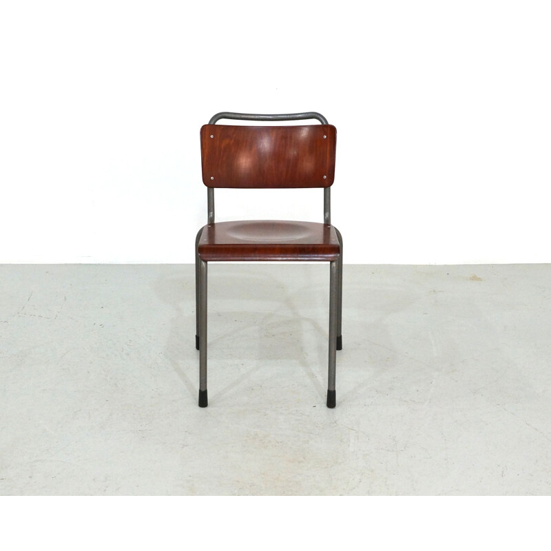 6 Vintage houten stoelen model 106 of "TU Delft Chair" van Gispen Holland