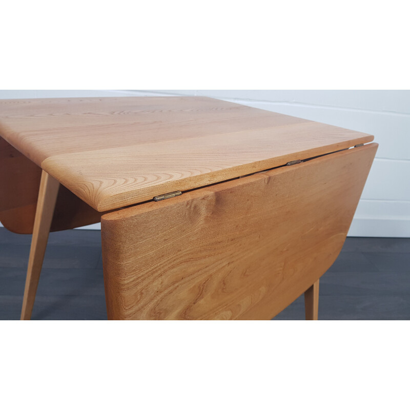 Vintage Ercol Square Drop Leaf Dining Table 1960s